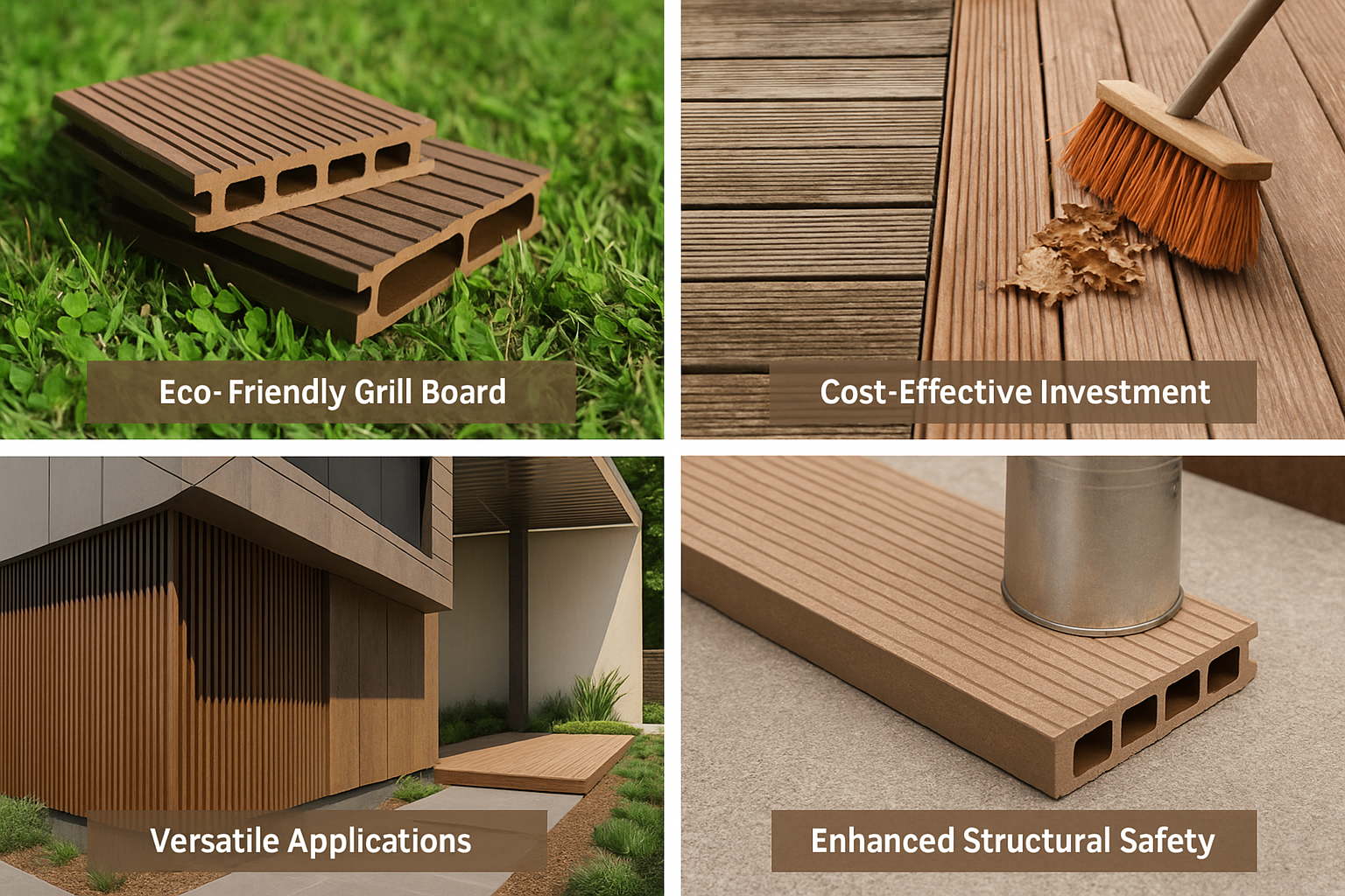 WPC grill boards by Nirmaan Groups – eco-friendly, strong, versatile

